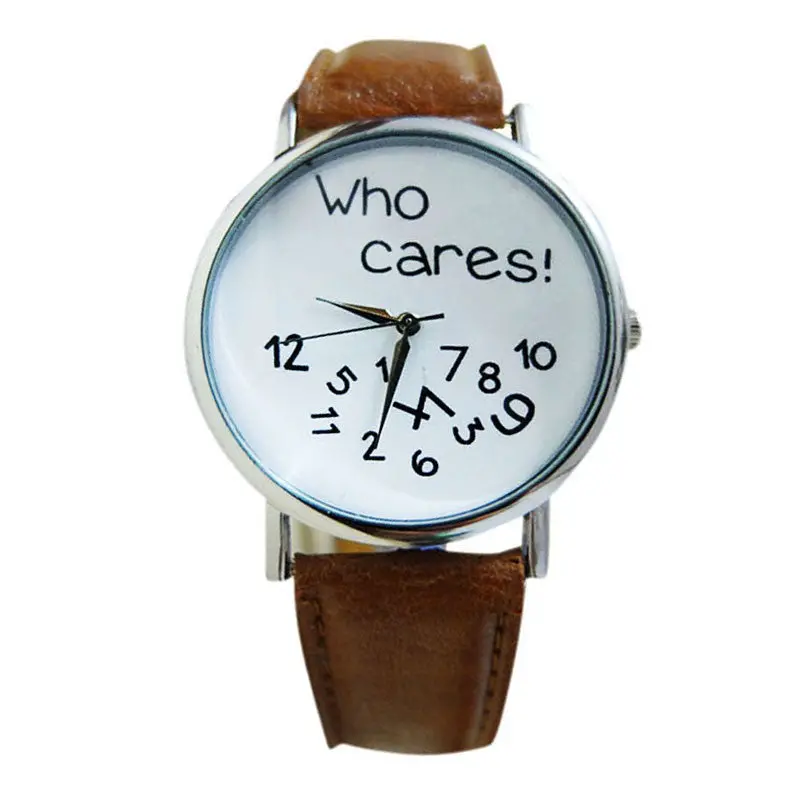 Montre Women Mens Wrist Watches Who Cares Leather Casual Watch Quartz Men Watch Erkek Kol Saati Relojes Hombre Feida 3