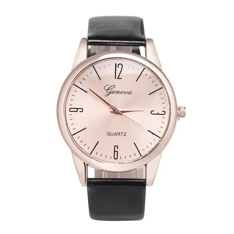 Montre Women Top Geneva Watch Roman Numerals Leather Band Analog Quartz Wrist Watch Relogio 1