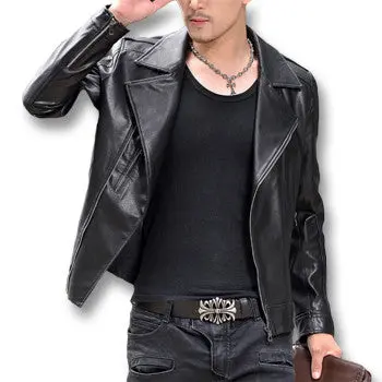 Motorcycle Leather Jackets Coats Jaqueta De Couro Masculina Giacca Pelle Uomo Casual Slim Fit Jackets 1