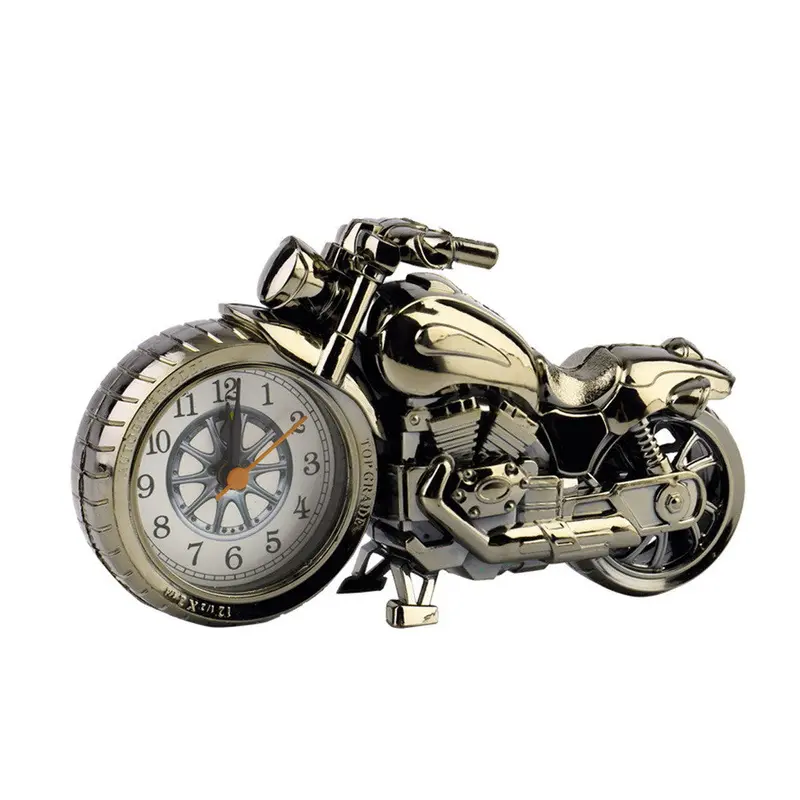 Motorcycle Motorbike Pattern Alarm Clock Creative Home Birthday Gift Cool Clock 1