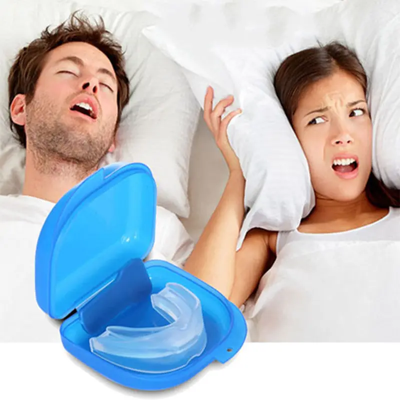 Mouth Guard Stop Teeth Grinding Anti Snoring Bruxism With Case Box Sleep Aid Eliminates Snoring Health Care 1