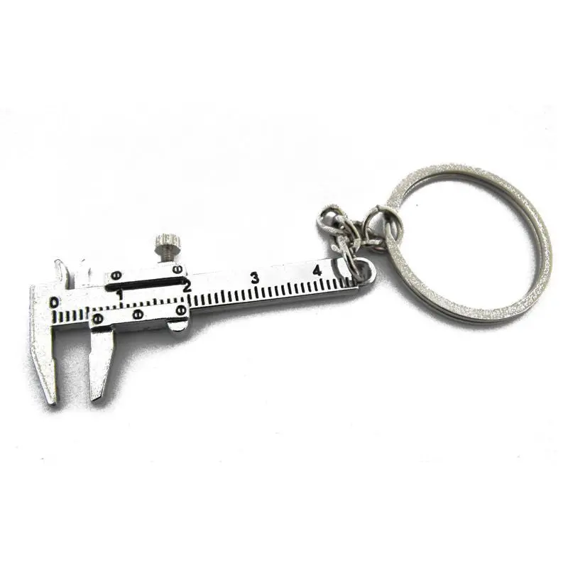 Movable Vernier Caliper Ruler Model Keychain Metal Key Chain Pendant Key Chain Chaveiro Key Ring 1