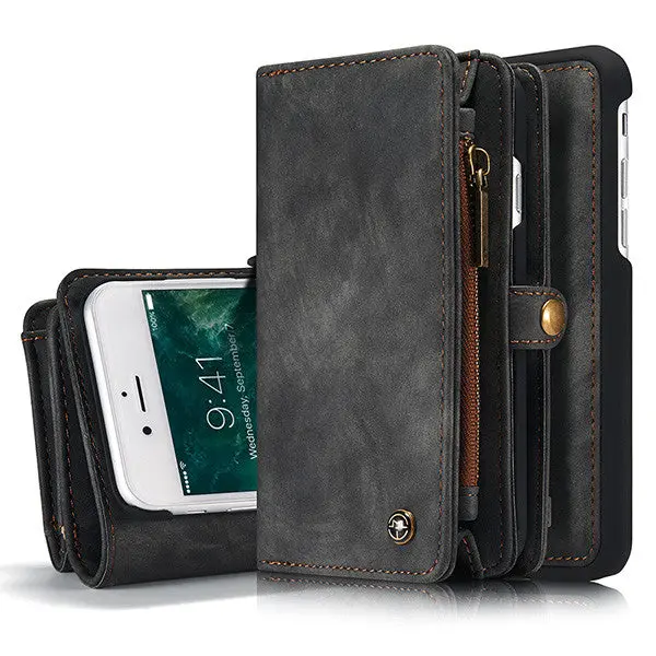 Multi-Function Removable Leather Wallet Magnetic Flip Card Cases Cover For Iphone 6 6S 7 Plus Case For Samsung S7 Edge Covers 1