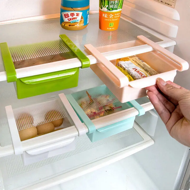Multi-Purpose Slide Kitchen Fridge Freezer Space Saver Organizer Storage Rack Kitchen Storage Holders82455 1