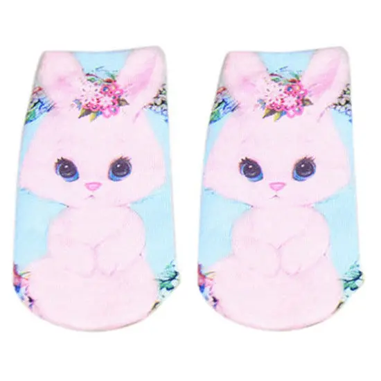 Multi-Style 3D Printed Harajuku Cute Low Cut Ankle Socks Multi-Color 1