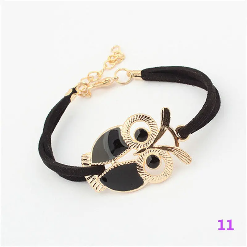 Multi-Style Hmade Bracelets Anchor Rudder Design Owl Leaf Bird Compass Love Heart For Women Men Alloy Wrap Charms Bracelet 1