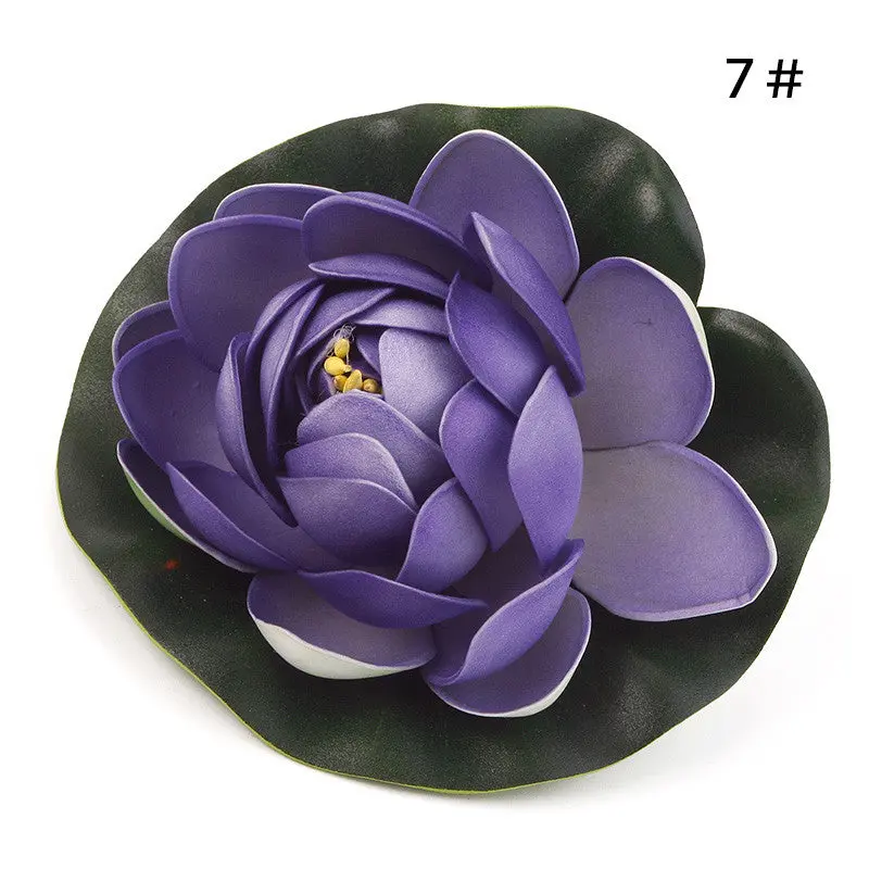 Multicolor Lotus Artificial Grass Aquarium Fish Tank Aquatic Simulation Plant Ornament Decoration 87524 1