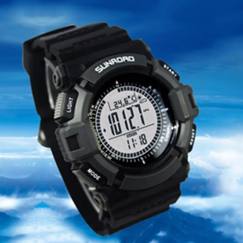 Multifunction Altimeter Barometer Hiking Fishing Outdoor Digital Sport Watch 3Atm Waterproof 24H Or 12H Available 2