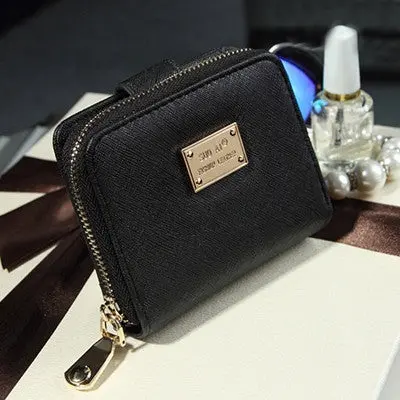 Multifunction Women's Purse Wallets 3 Colors Leather Zipper Wallet Card Holder Pocket Purse Bolsa 1