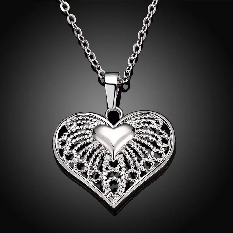N720 Brand Heart Pendant Necklace Fashion Jewelry Collares Necklace Women Necklaces & Pendants 2