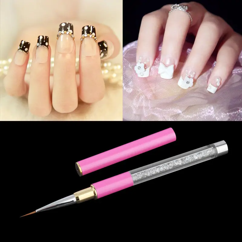 Nail Art Acrylic Carving Pen Brush Nail Art Paiting Brush Rose Red 1