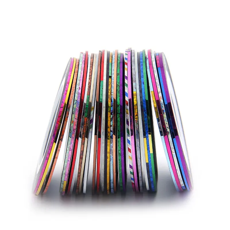 Nail Rolls Striping Tape Diy 3D Nail Art Tips Decoration Stickers + Layer Case Tool Box 2