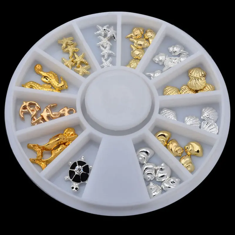 Nail Stickers Sea Design Alloy 3D Nail Art Decoration Toolstickers For Nails Goforward 2