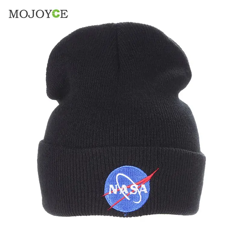 Nasa Cap Casual Hip Hop Hats Men Women Knitted Wool Skullies Beanie Warm Hat For Women Unisex Soft Beanie Gorro Cap 1