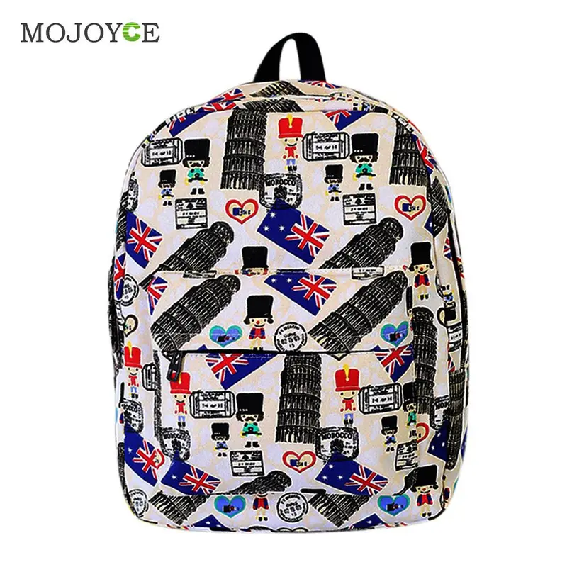 National Flag Print Canvas Backpacks School Bag For Teenagers Cartoon Rucksack Schoolbag Graffiti Bolsa Mochila Backpack Women 1