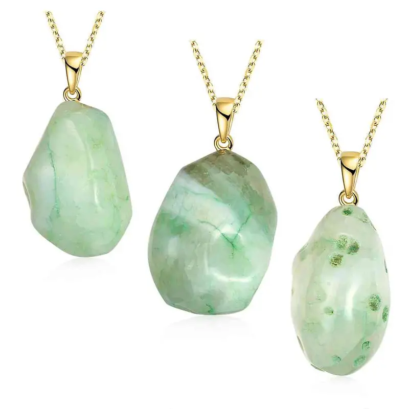 Natural Stone Pendant Natural Big Necklace Wedding Decoration288 1