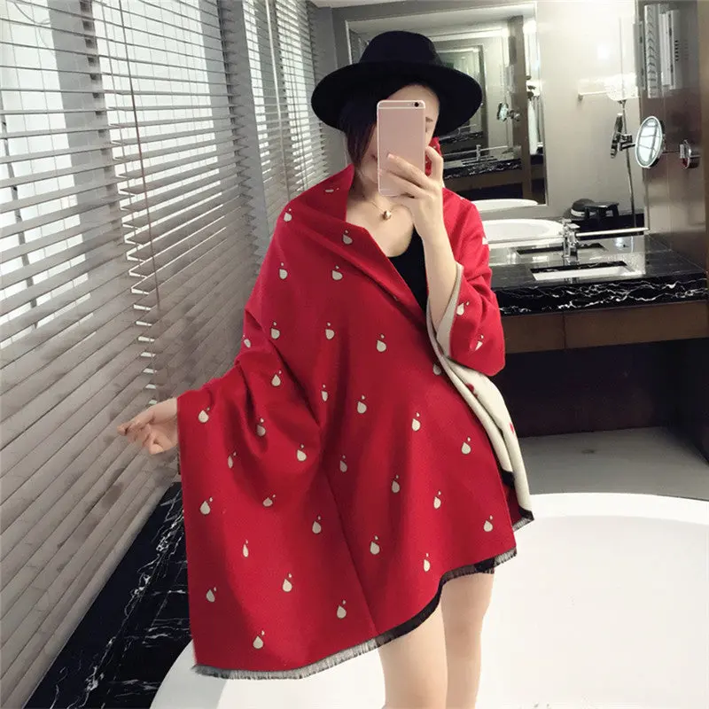 Natural Styleraindrop Jacquard Weave Pattern Warm Scarf Curling Imitation Cashmere Shawl Thickening Style 4