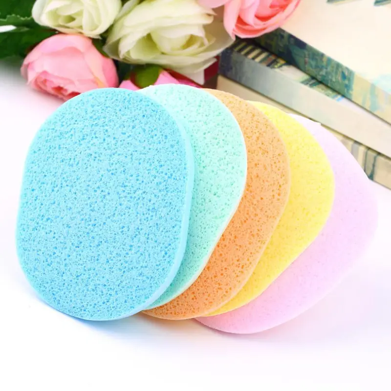 Natural Wood Fiber Face Wash Cleansing Sponge Beauty Makeup Tools Accessories 1