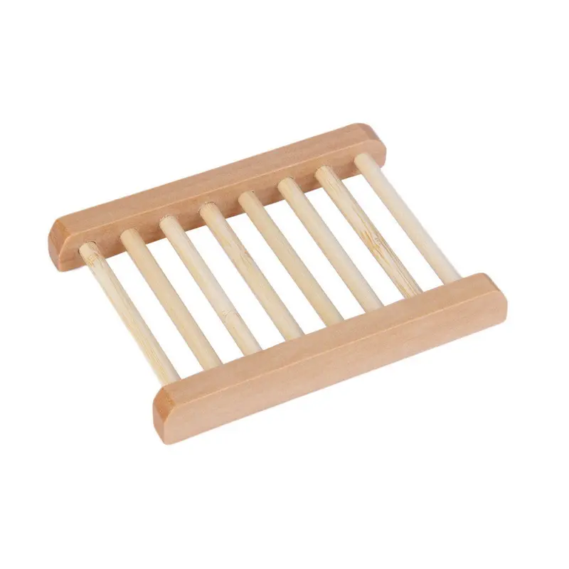 Natural Wood Soap Tray Holder Dish Box Case Storage Novelty Shower Wash 1