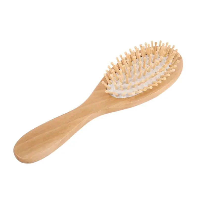 Natural Wooden Bamboo Needle White Rubber Air Bag Massage Comb Heat-Resisting Anti-Static Massage Comb 1