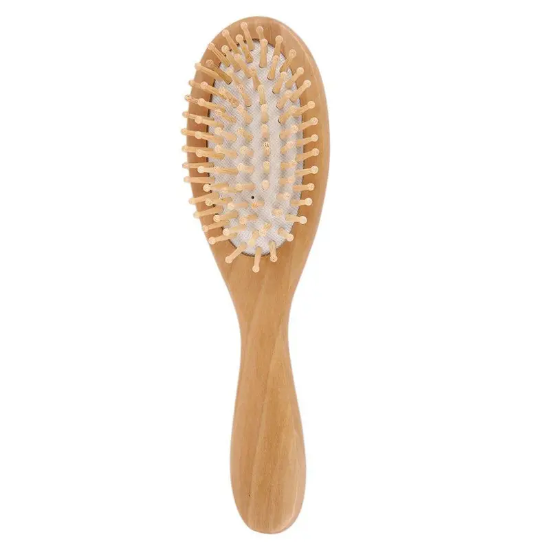 Natural Wooden Bamboo Needle White Rubber Air Bag Massage Comb Heat-Resisting Anti-Static Massage Comb 2