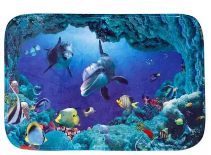 Nature Ocean World Flannel Foam Pad Home Bathroom Non Slip Rug Bath Mat Rebound Carpet 85772 2