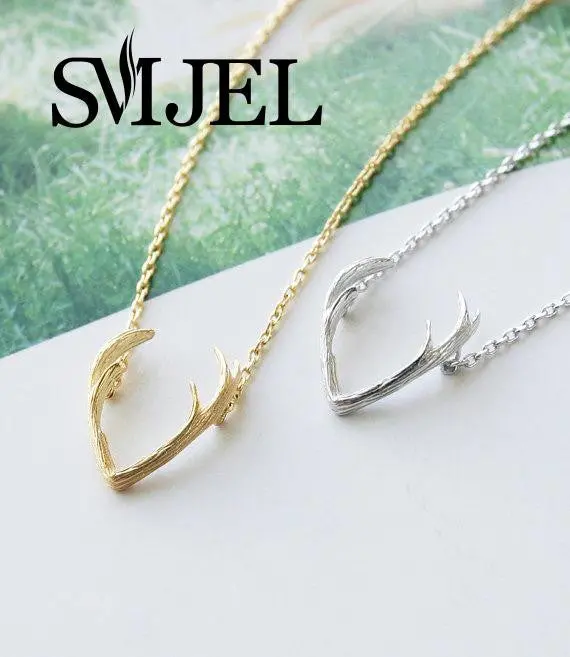 Necklace Animal Antler Pendant Necklaces Vintage Horn Long Necklaces Party Gitf Christmas N056 1