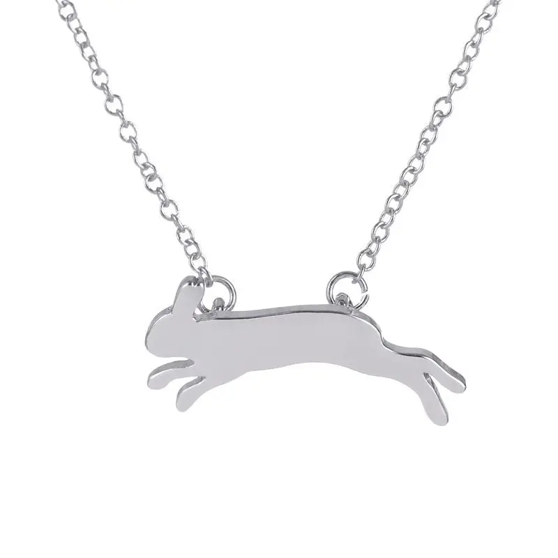 Necklace Cute Animal Unique Running Rabbit Necklace Jewelry Gift And Girls Necklace 10Pcs-N203 2