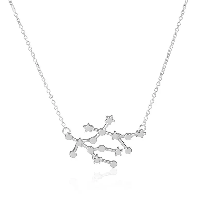 Necklace Jewelry Gemini Zodiac Sign Astrology Necklace Constellation Astrology Necklace Star Sign Necklaces N166 2