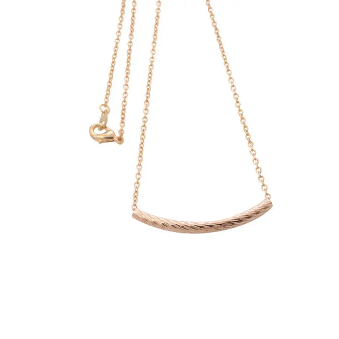 Necklace Party And Wedding Dainty Simple Curved Tube Bar Jewelry Necklace 10Pcs-N154 1
