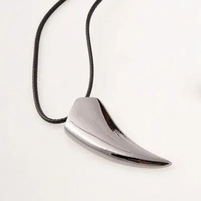 Necklace Stainless Steel Wolf Tooth Pendant Collar Necklaces Jewelry 1