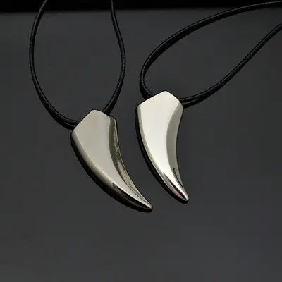 Necklace Stainless Steel Wolf Tooth Pendant Collar Necklaces Jewelry 2