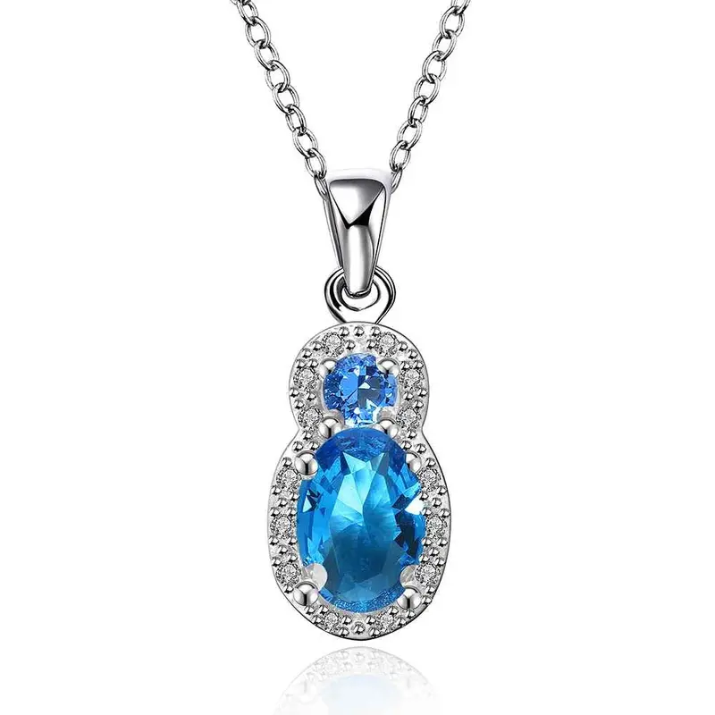 Necklaces &Amp; Pendants Sky Stone Blue Sapphire Jewelry S Perfume Women Love Fbln 12 1