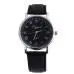 Neutral Black Faux Leather Men Luxury Sport Analog Quartz Wrist Watch Relogio Masculino 2