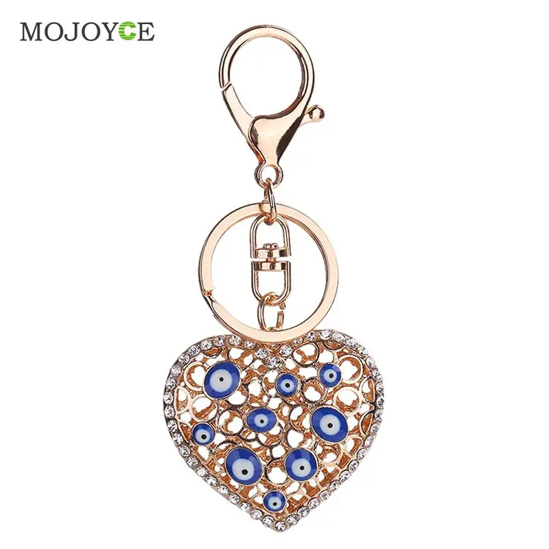 New Big Heart Eyes Rhinestone Crystal Keychain Charm Pendant Keyring Bag Purse Pendant Fashion Jewelry 1