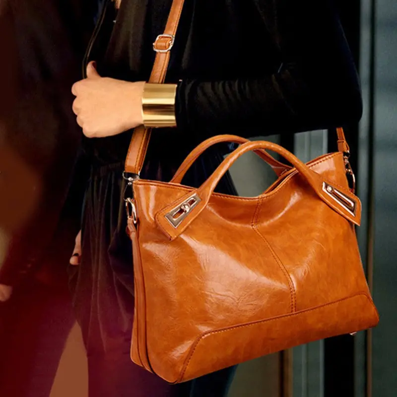 New Brand Women Leather Handbags Women Messenger Bags Medium Size Handbag Travel Shopping Tote Handbag 2