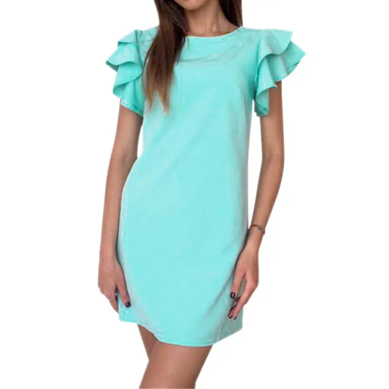 New Casual Style Butterfly Sleeve Party Dresses Vestidos Women Dress Sexy Backless Dress Vestido De Festa 8