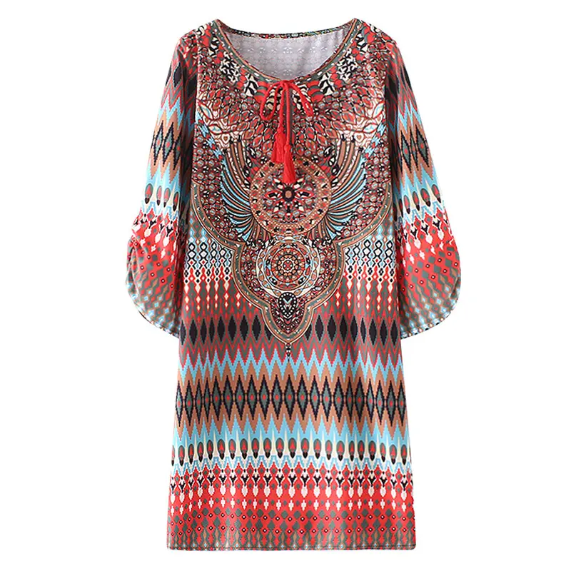 New Fashion Chiffon Blouse Fashion Loose Kimono Women Tops Geometric Print Women Blouse Blusa Feminino Shirt Women 2