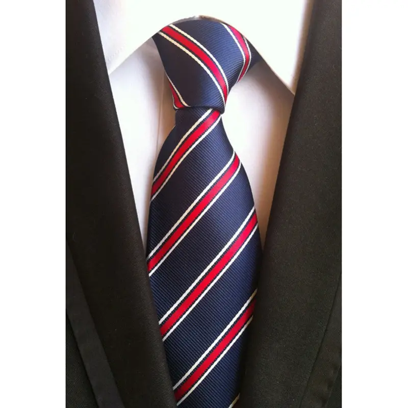New Fashion Classic Striped Tiejacquard Woven Men's Silk Suits Tiesi 2