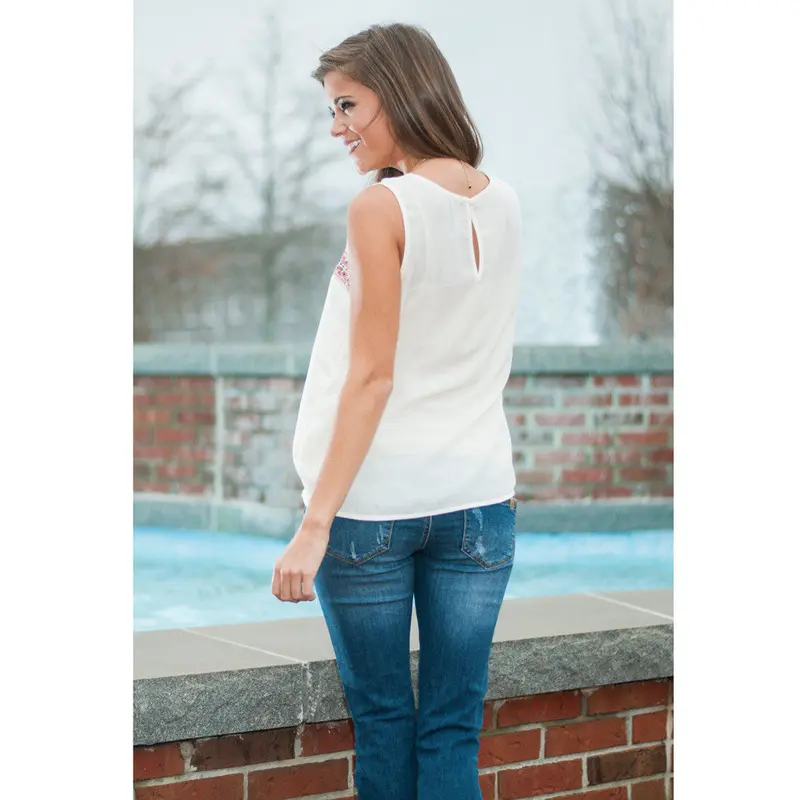 New Fashion Digital Printing Sleeveless Chiffon Vest O Neck Top Camisole Female T-Shirt Women Tops1stl 4