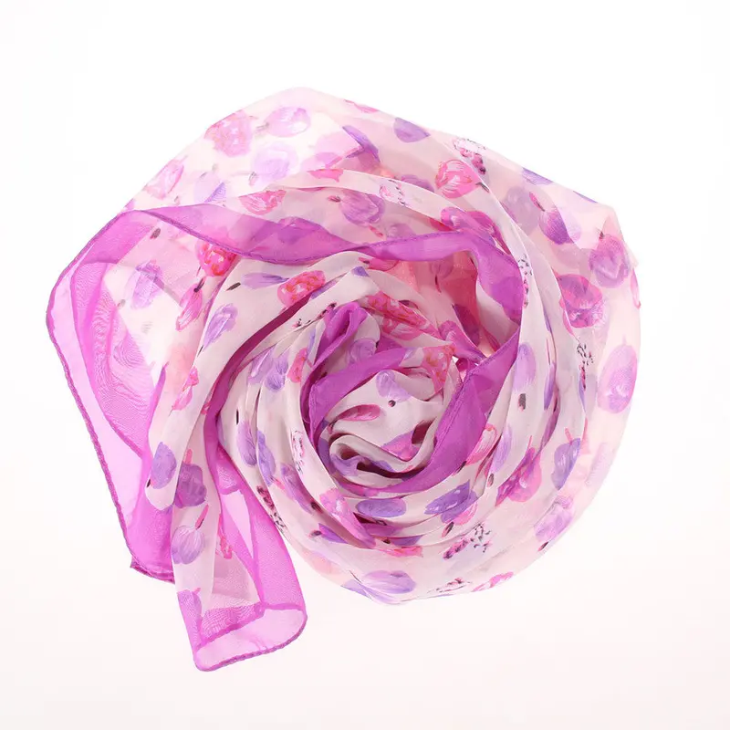 New Fashion Girls Women Long Soft Lady Shawl Silk Chiffon Scarf Warm Warmer Women Apparent Accessary 1