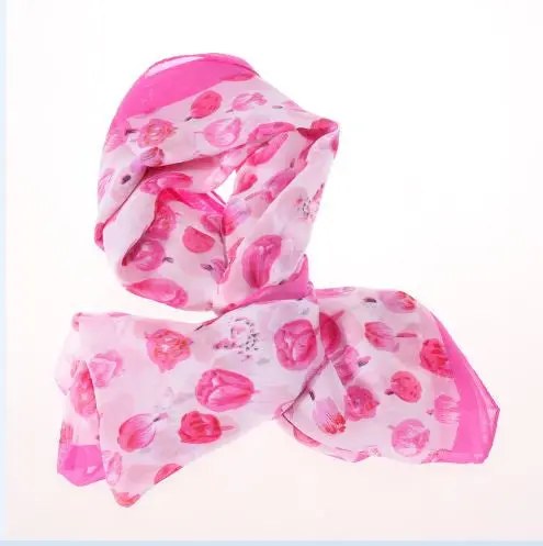 New Fashion Girls Women Long Soft Lady Shawl Silk Chiffon Scarf Warm Warmer Women Apparent Accessary 4