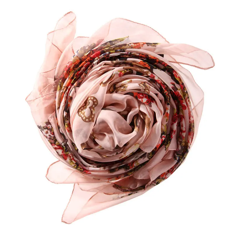New Fashion Key To Restoring Ancient Ways Ms Printed 30D Chiffon Scarf Long Warm Warmer Women Apparent Accessary 2