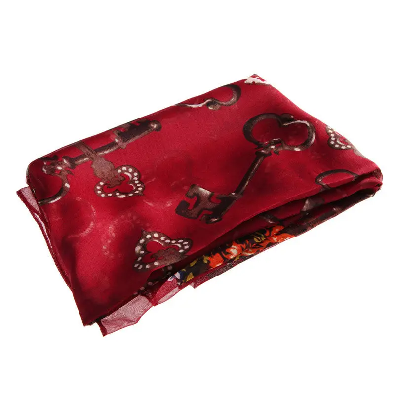 New Fashion Key To Restoring Ancient Ways Ms Printed 30D Chiffon Scarf Long Warm Warmer Women Apparent Accessary 3