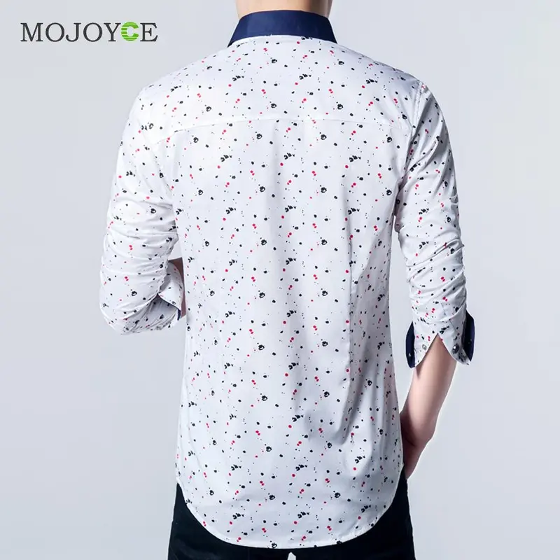 New Fashion Men Dress Shirts Long Sleeve Casual Slim Fit Dress Stylish Plaids Shirts Business Slim Fit Cotton Shirt Plus Size 6