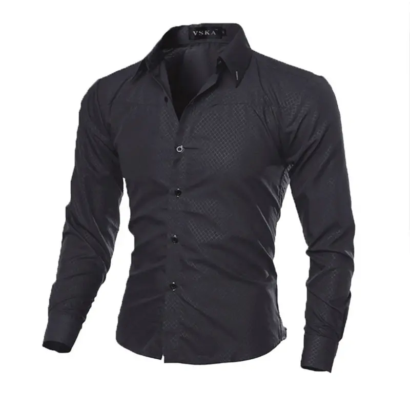 New Fashion Mens Slim Fit Shirt Casual Long Sleeve Dress Shirts Fanzhuan Mens Dress Shirt Shirts For Men 5