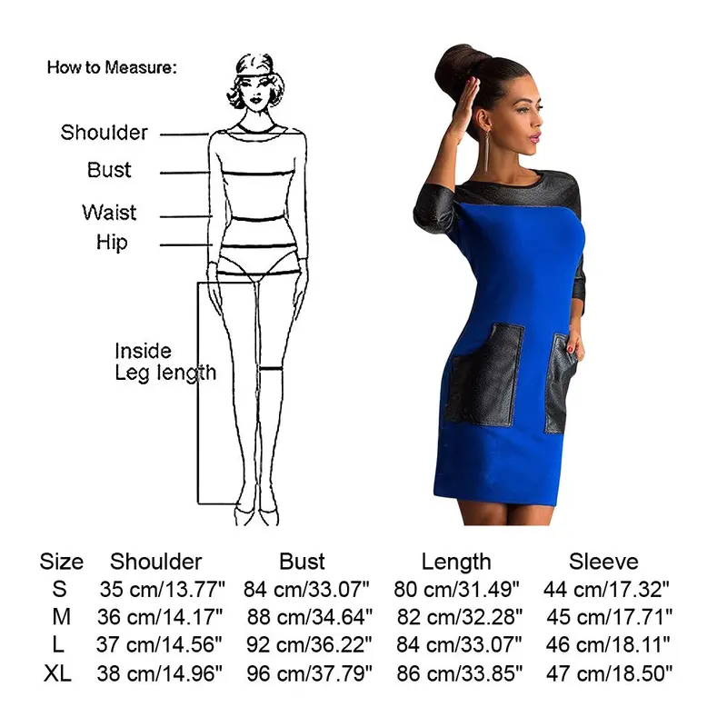 New Fashion Mini Nightclubs Leisure Pu Leather Stitching Pocket Dress 8