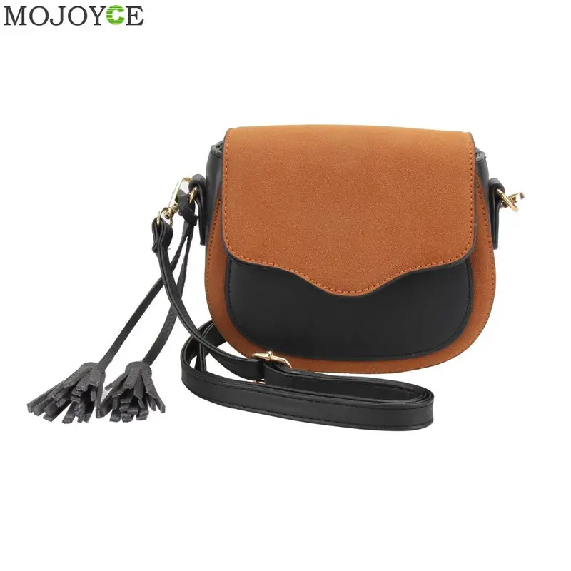 New Fashion Nubuck Women Leather Handbag Flip Shoulder Tassel Ladies Crossbody Bag Designer Women Bag Bolsa Feminina Clutch 3
