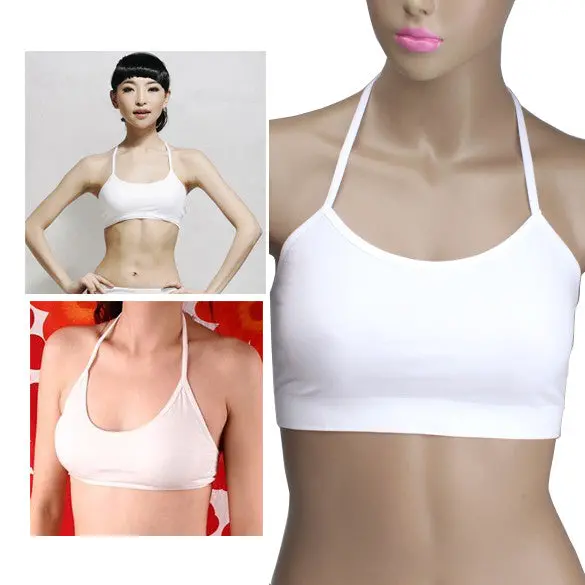 New Fashion White Girl Women's Boob Halter Tube Crop Top Vest Bra Bandeau Camis Women Tops 2