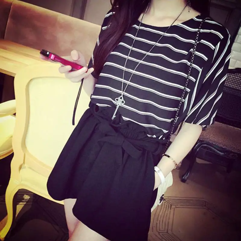 New Fashion Women Lady Sexy Shorts Casual Bow Shorts High Waist Short Beach 7